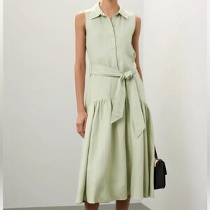 Marissa Webb Linen Sleeveless Tie Waist Mi Size Large